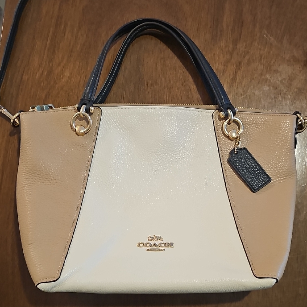 Coach Kacey Satchel TriColor Shoulder Bag